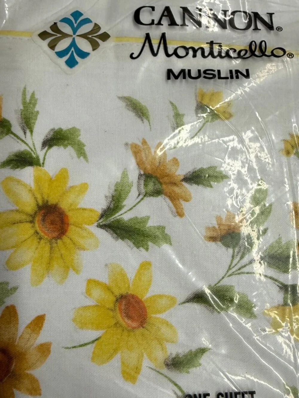 Vintage Deadstock Cannon Mills Monticello Daisy Blossom Twin Sheets‎ Fitted
